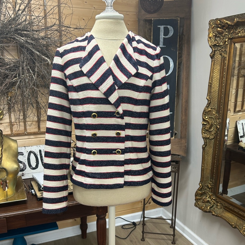 Cabi Navy and Red Blazer